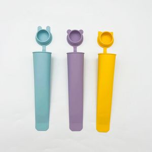 Conception animale Sans BPA Couvercle attaché durable et réutilisable Moule à glace multicolore Moules à glace en silicone Moules à glace en silicone - Product Image 5