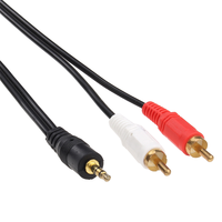 Usine directement 3.5mm mâle à 2 RCA mâle câble nickelé connecteur PVC veste pour usage informatique