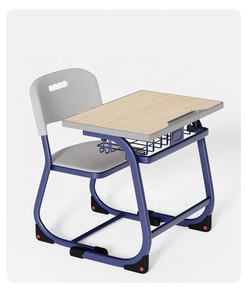 Singolo studente scrivania regolabile in altezza con sedia Heavy Duty telaio in metallo per scuola a casa studio - Product Image 2