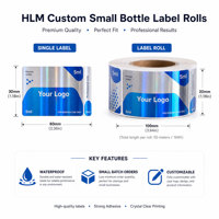 Étiquettes personnalisées en vinyle BOPP haute adhérence pour flacons de 3 ml, 5 ml, 10 ml, résistantes à l'eau, imprimées au laser UV, avec logo personnalisé, résistantes à l'huile
