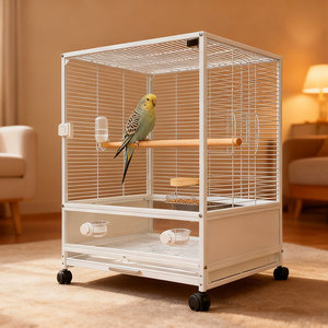 <span class=keywords><strong>Cage</strong></span> à oiseaux en métal pour petits animaux, à une, deux ou trois étages, avec base, directement de l'usine - Product Image 4