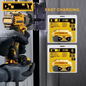 Premium Dewalt 6Ah Li-Ion accu 20V MAX voor DCB125-serie, 3-LED indicator, oliebestendig, valbestendig, IEC62133 gecertificeerd - Product Image 4