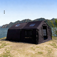 Tente gonflable quatre saisons imperméable de 8 + 8,8 mètres carrés, ouverture automatique rapide, camouflage, camping en plein air