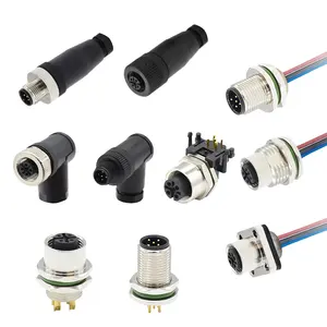 Quality M12 Waterproof Cable 5pin A-coded Male Female Connector Supplier Plug M12 Wire Connector