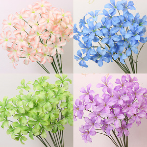 Fleur d'orchidée artificielle à flamme unique, branche en soie, décoration de mariage, 3 têtes - Product Image 5