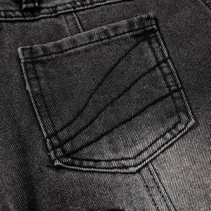 Pantalones Cargo de Mezclilla 100% Algodón, Estilo Vintage, Lavados, Transpirables, con Múltiples Bolsillos, Corte Holgado, Pierna Recta y Ancha, Estilo Hip Hop, Casuales - Product Image 3