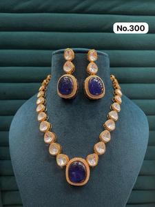 Ensemble collier et boucles d'oreilles exclusifs en zircon et pierres, bijoux tendance pour femme, idéal pour les mariages - Product Image 2