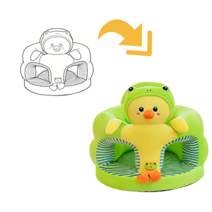 Juguetes de Peluche Personalizados, Sofá Pequeño para Niños, Silla de Aprendizaje de Esponja, Taburete para Bebés y Niños Pequeños, para Evitar Caídas y Golpes - Product Image 2