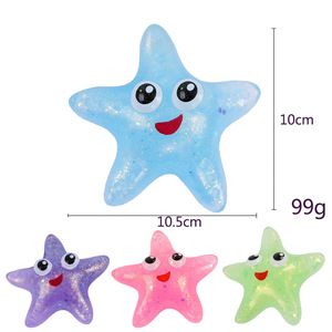 Most Popular TPR Glitter Maltose Animal Starfish Shape Hand Exercise <b>Squeeze</b> Stress Relieve Squishy Toys for Kids and Adults - Product Image 6