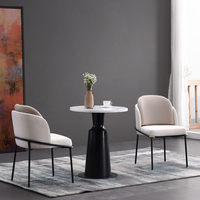 Bens — ensemble de salle à manger en tissu velours, mobilier moderne avec 8 chaises, table à manger, en métal
