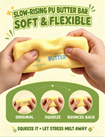 Jouet Squishy en Mousse PU en Gros, Barre de Beurre Croustillante à Remontée Lente avec Couche Extérieure Croustillante pour Soulagement du Stress