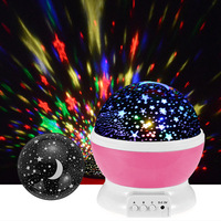 Décoration Intérieure Projecteur Veilleuse 3D Laser Lune et Étoiles pour Chambre d'Enfant