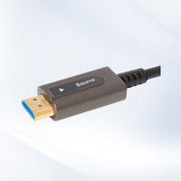 Cable HDMI de Fibra Óptica 4K 60Hz AOC 18Gbps, Cable HDMI 2.0 Óptico Activo para Proyector Pro-AV, Instalación en Pared LED