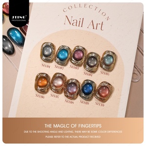 JTING Fournisseur de premier plan, Collection de vernis à ongles gel effet œil de chat Dynamic Island 10 couleurs, sans TPO/HEMA, vernis à ongles gel UV professionnel OEM - Product Image 4