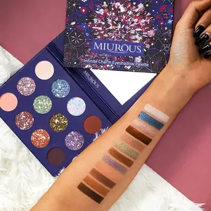 Atacado Maquiagem Natural Alta Pigmentada Glitter Infinito Shiny Eye Shadow Palette Kit para Melhor Qualidade Private Label