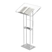 Meubles commerciaux moderne Transparent acrylique podium support école église pupitre moderne clair épais acrylique plexiglas podium