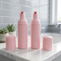 Bouteille de lavage des mains en PET rose HengMeiRui avec pulvérisateur à pompe 30ml/50ml/60ml Boîte d'emballage transparente