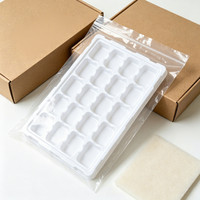 Plateau thermoformé blanc en matériau écologique pour emballage d'assemblage de précision, plateau moulé sur mesure pour usine électronique