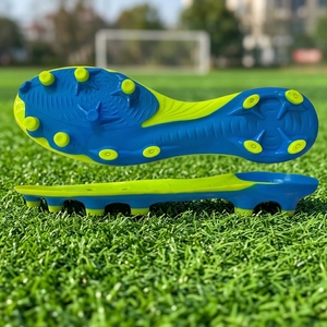 Semelle de crampons de football FG bicolore en TPU GY-22101, avec crampons mixtes spirale et ronds, tailles <span class=keywords><strong>27</strong></span>-45, matière première pour chaussures de football sur gazon naturel - Product Image 2