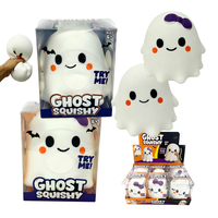 Reuze Spook Bloemige Vulling Knijpbaar Schattig Halloween Spook TPR Stress Verlichtend Fidget Speelgoed Decompressie Speelgoed Kinderen Feestdagen Cadeaus