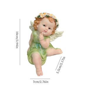 Figura Decorativa de Ángel de Resina Personalizada de Fábrica OEM ODM, Maceta Colgante, Adorno de Jardín para Exteriores - Product Image 4