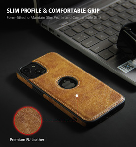 Étui de luxe rétro de luxe pour <span class=keywords><strong>iPhone</strong></span> 15 coutures en cuir PU étui de téléphone portable en TPU souple pour <span class=keywords><strong>iPhone</strong></span> 14 15 Pro Max - Product Image 2