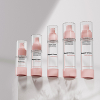 Flacon pompe sans air sous vide 15 ml en ABS, personnalisable avec logo du fabricant, pour sérum, shampoing, huile capillaire, lotion corporelle