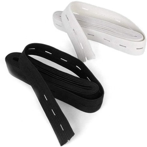 Nhà Máy Bán Buôn Giá Màu Đen Và Trắng 2Cm 2.5Cm Thùa Đan Căng Ban Nhạc Đàn Hồi Có Thể Điều Chỉnh Ban Nhạc Đàn Hồi Cho May - Product Image 3