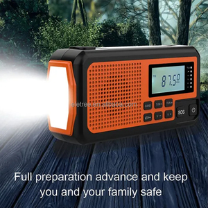 Xách tay 6000mAh 8000mAh sóng ngắn Survival noaa <span class=keywords><strong>DAP</strong></span> thoa năng lượng mặt trời sạc Đèn Pin tay quây năng lượng khẩn cấp AM FM Đài phát thanh - Product Image 2