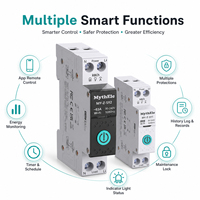 Interruptor de Circuito Inteligente WiFi MythEle Tuya para Riel DIN de 63A, Monitoreo de Energía, Control Remoto por Aplicación, Protección Contra Sobrecarga y Sobretensión