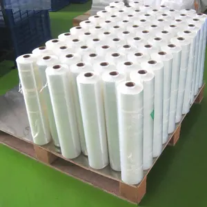 Rolo de plástico para embrulho, filme envoltório elástico lldpe de plástico no rolo katorn com alças de rolamento