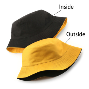 Hochwertiger individueller Logo-Sonnenschutz Outdoor-Sonnenkappen umkehrbare Panama-Kappe doppelseitige Fischermäntel solide Farbe Eimermütze - Product Image 2