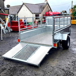 Remolque de Plataforma Plana de 5.5m x 2.2m, Capacidad de Carga de 1001-2000kg, Acero Galvanizado, Eje Doble, Remolque Utilitario para Transporte de Carga - Product Image 1