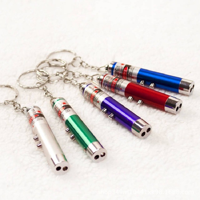 2 in 1 Laser Funny Cat Stick New Cool Red Laser Pointer Pen With White LED Light Children Play Cat Toy