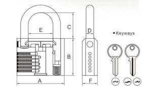 40 मिमी उच्च गुणवत्ता वाले भारी-शुल्क पीतल पदलॉक - Product Image 3