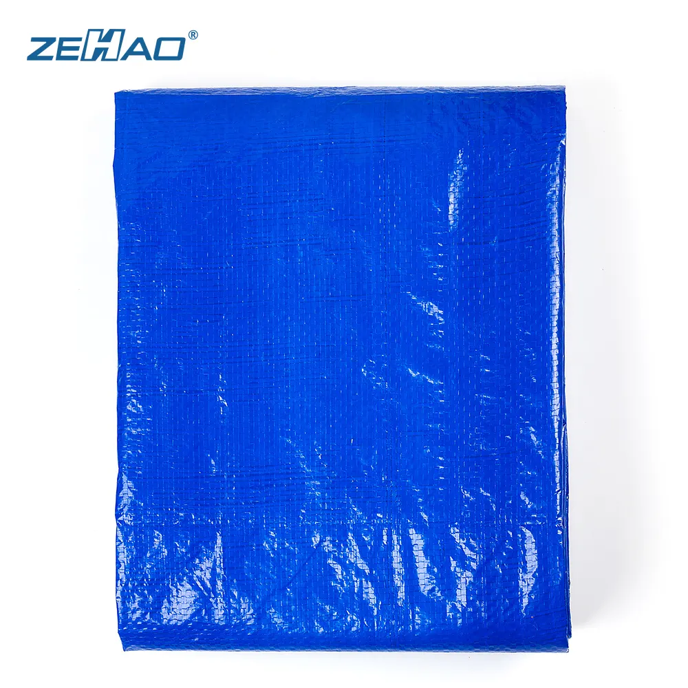 Feuille bleue de bâche de PE de bâche de couverture légère imperméable de toit de polyéthylène poly