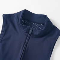 Robe de tennis plissée sans manches à demi-zip pour femme grande taille, personnalisable OEM/ODM, avec logo frontal, respirante et à séchage rapide, ensemble short