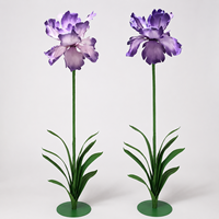Paarse Iris Bloemenstandaard Paar Reuze Papieren Kunstbloemen Bruiloft Evenement Decoratie Commerciële Bloemendisplay Fabriek Leverancier