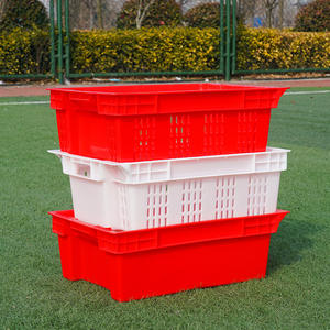 Caisses empilables en plastique d'agriculture de transport de nidification de chiffre d'affaires pour la viande poissons et fruits - Product Image 1