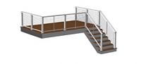 Poteau de garde-corps en acier inoxydable forgé à fixation latérale pour câbles, balustrades en câble métallique pour balcons extérieurs et rampes d'escalier – Direct Usine