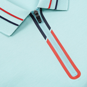 DuPont SORONA protezione ambientale elastico forza Polo t-shirt logo personalizzato alta qualità cerniera umidità traspirante Polo da uomo - Product Image 2