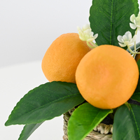 Nordischer Ins-Stil 8,5CM Dekorativer Künstlicher Orangenbaum im Topf Grünpflanze Blumen Internet-Trend Wohnzimmerpflanze
