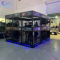 9D VR capsule spatiale VR simulateur de prise de vue 4 lunettes multijoueurs avec Cage