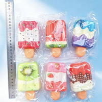 Mainan Squishy PU Bahan Simulasi Es Krim 6 Model Laris Manis, Slow-rise, Pereda Stres, Promo