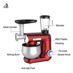 Mélangeur électrique 3-<span class=keywords><strong>en</strong></span>-1 pour farine de cuisine <span class=keywords><strong>Robot</strong></span> de cuisine 4L 1000w Pâte de boulangerie Appareils de cuisine à domicile Mélangeur de nourriture sur pied - Product Image 4