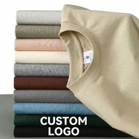 T-shirt décontracté unisexe pour adulte en coton peigné de 280 grammes, à manches courtes, col rond, coupe ample, avec logo personnalisé, été