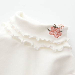 Maglia calda a collo alto autunno in puro cotone da ragazza YOKIDS a maniche lunghe, vestiti autunnali da bambino medio a grandi - Product Image 2