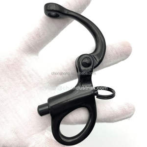 Manille à dégagement rapide en acier inoxydable 316 de 96 mm (3-3/4 pouces) pour bateaux à voile, connecteur marin à anse fixe - Product Image 4