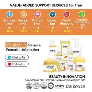 Ensemble de soins du visage au curcuma naturel 9 pièces, kit de soin du visage éclaircissant pour éliminer les taches brunes, avec savon, tonique, sérum, crème pour le visage, masque à l'argile - Product Image 6