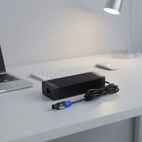 Chargeur de batterie au lithium fer phosphate pour chariot électrique Lianyunda à charge rapide longue portée 25,55V 14A avec port XT60 et protection IP20